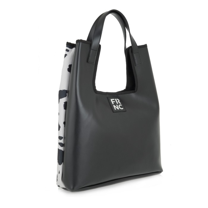 Τσάντα Ώμου FRNC 5207 Εκρού / Μαύρο