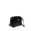 Τσάντα  Χιαστί Mini Oval Quilted Hunter 54003293 Μαύρο Λουστρίνι