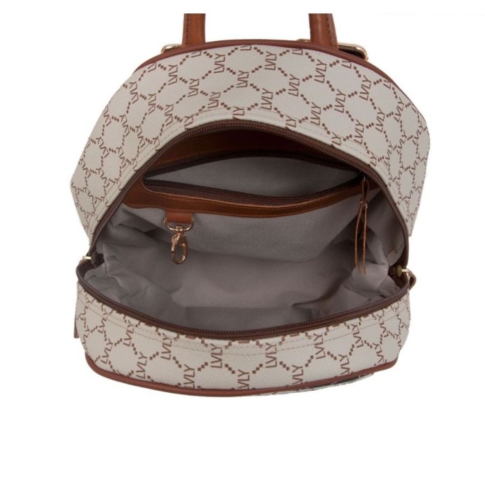 Τσάντα Πλάτης Lovely Ersi Mosaic Bag 17ER-SMON-00 Μπεζ / Μαύρο