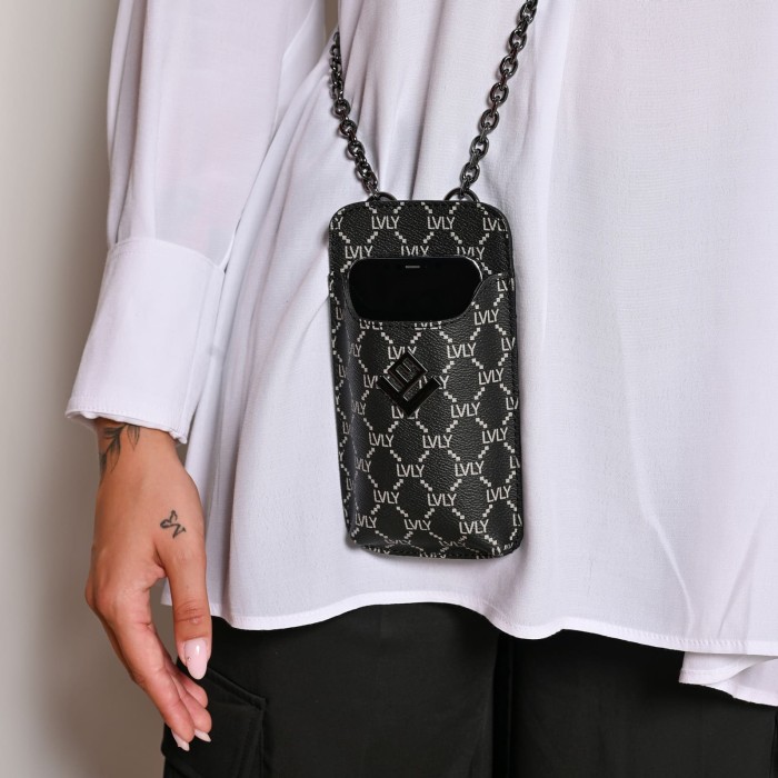 Τσαντάκι Λαιμού Lovely Celly Mosaic 17CE-MON-13 Μαύρο