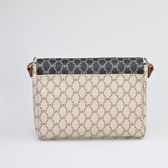 Τσάντα Χειρός / Χιαστί Lovely Essense Mosaic Bag 17ES-MON-00 Μπεζ / Μαύρο 