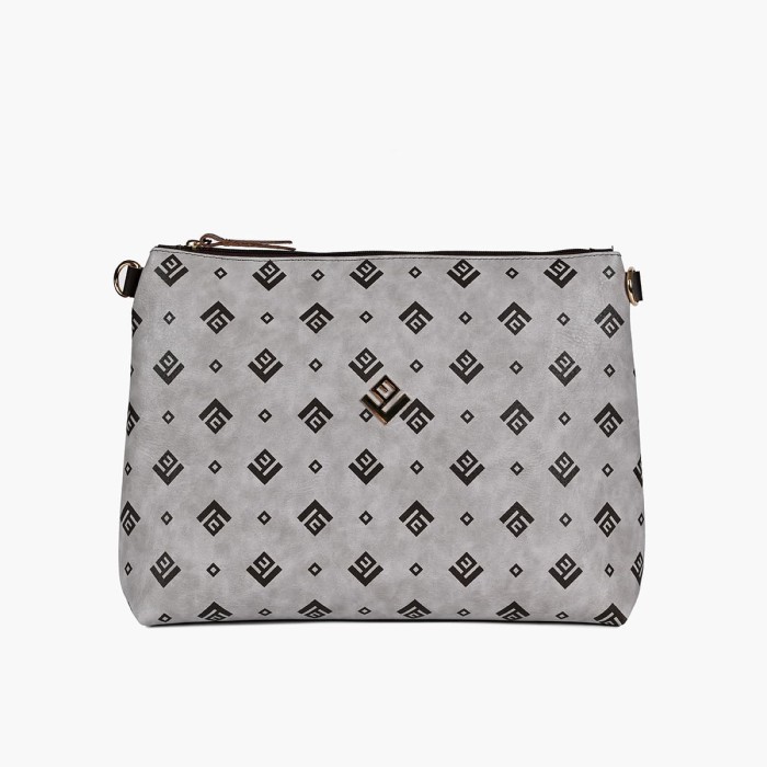 Τσάντα Ώμου / Χιαστί Lovely Olimpia Signature Bag 16OL-SI-03 Γκρι