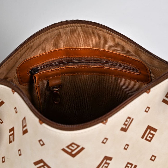 Τσάντα Ώμου / Χειρός Lovely Olimpia Signature Bag 16OL-SI-05 Beige