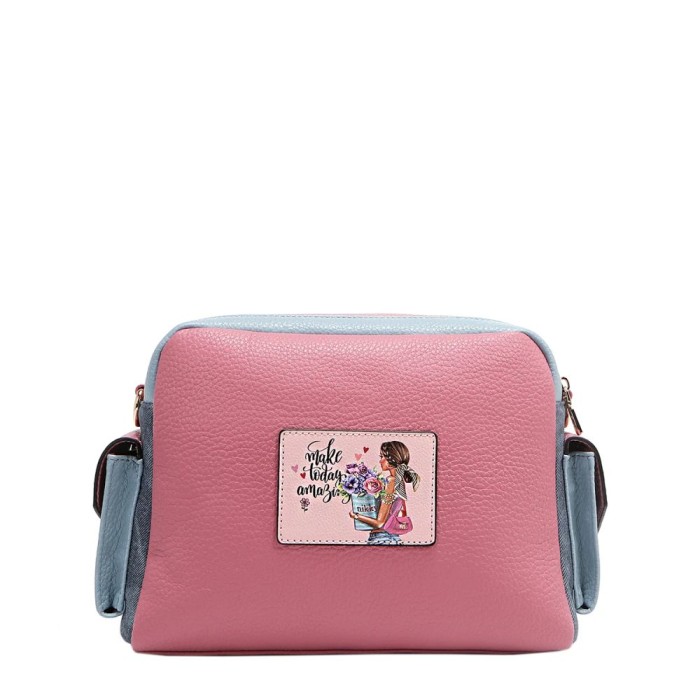 Τσάντα Χιαστί Nicole Lee NK12907 Flower Day Messenger
