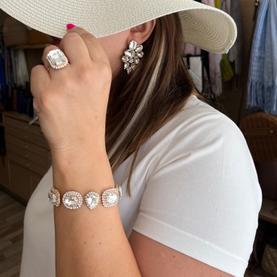 Δαχτυλίδι με λευκή πέτρα